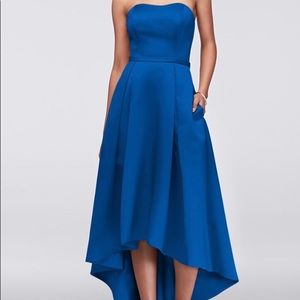 NWT David’s Bridal Satin high low in Horizon